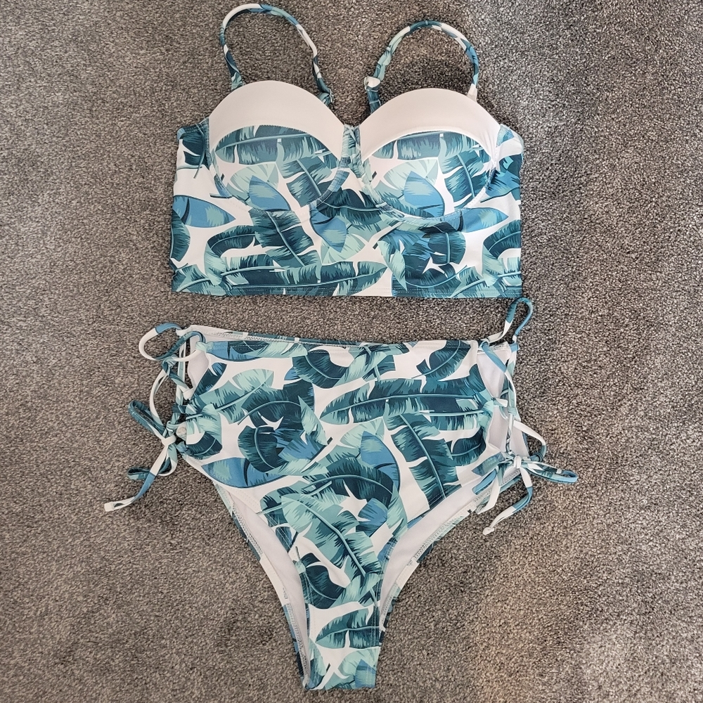 New Blue Leaf Bikini